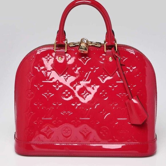Louis Vuitton Rose Indian Monogram Vernis Alma PM Bag - Picture 1 of 12
